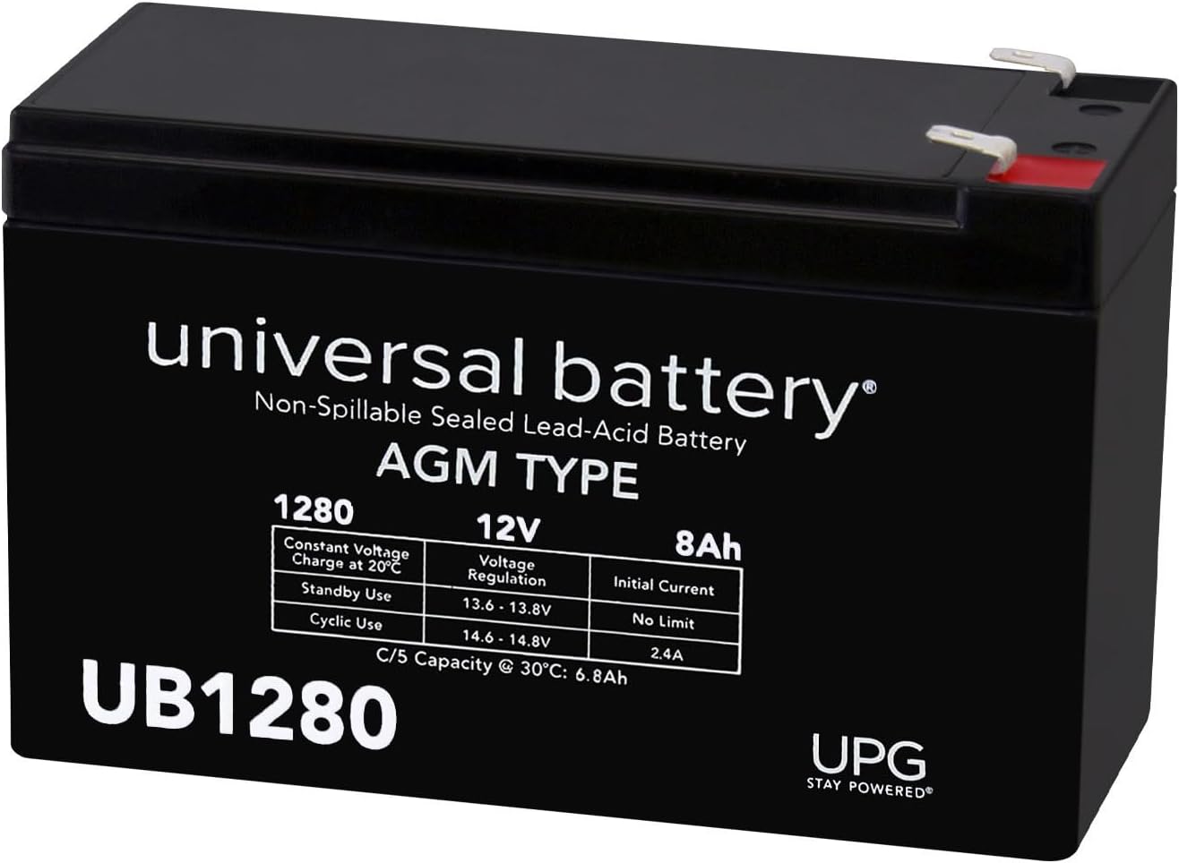 UB1280 12V 8Ah Sealed Lead Acid Battery